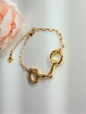 Gold Link Horsebit Bracelet
